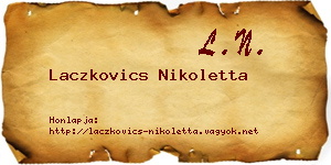 Laczkovics Nikoletta névjegykártya