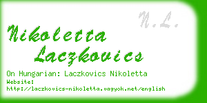 nikoletta laczkovics business card